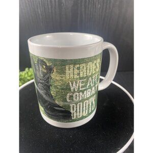"Heroes Wear Combat Boots" U.S. Army Boots Green-Black Coffee Mug Patriotic VET